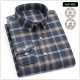 Spring Men's Cotton Oxford Long-sleeved Shirt Men's Trendy New Arrival Middle-aged and Young People's Plaid Shirt Fashionable Men's Top