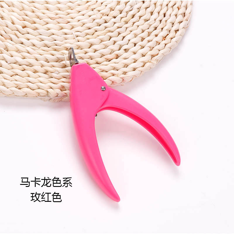 Manicure tijeras fototerapia cristal manicure extensión tijeras manicure falsa U-tijeras francesas multicolor mango de plástico