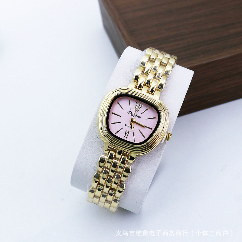 New Style Apple-Shaped Women's Watch, Women's Watch with Diamonds, Vintage Style, Lightweight Fashion Watch, Foreign Trade Wholesale, Factory Direct Sales