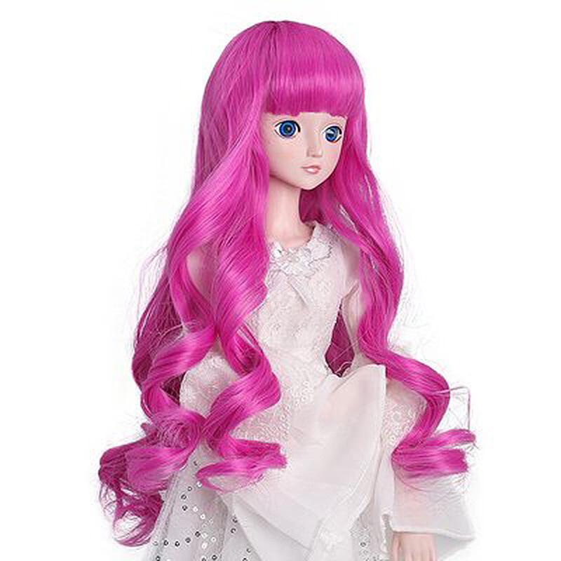 Customized Bjd Wig Doll Doll Barbie Cotton Doll Wig Strips High Temperature Chemical Fiber Sd Wig Hair Cover