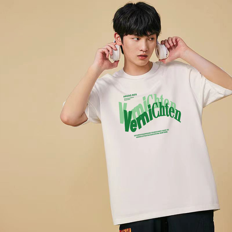 T-shirt de mangas cortas para hombres 2026 nuevo estilo de verano pareja chaqueta de hielo fresco estilo de puerto relajado transpirable T corta cómoda