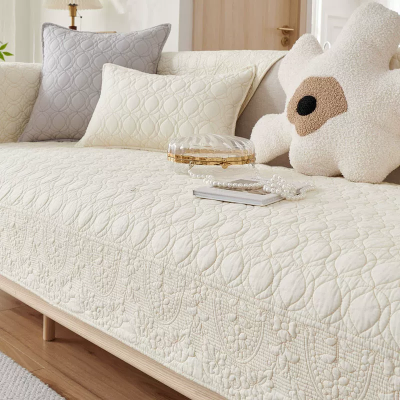 Beige sofa, universal non-slip modern pillow