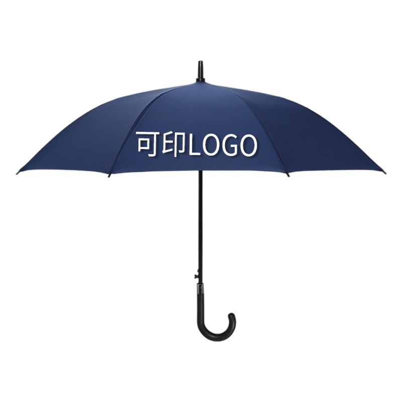 Long handle umbrella 23 inch straight rod glass fiber automatic umbrella wholesale custom logo advertising business umbrella handle