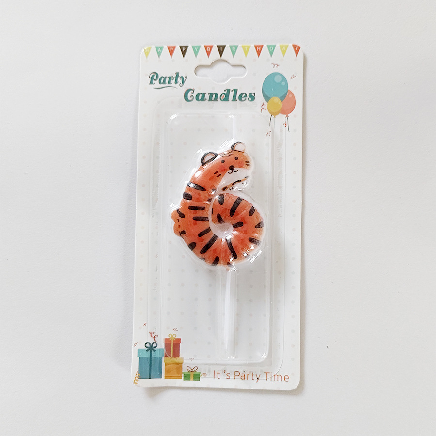 越境創意動物デジタルろうそく0-9漫画誕生日ろうそく子供誕生日誕生日パーティー装飾用品