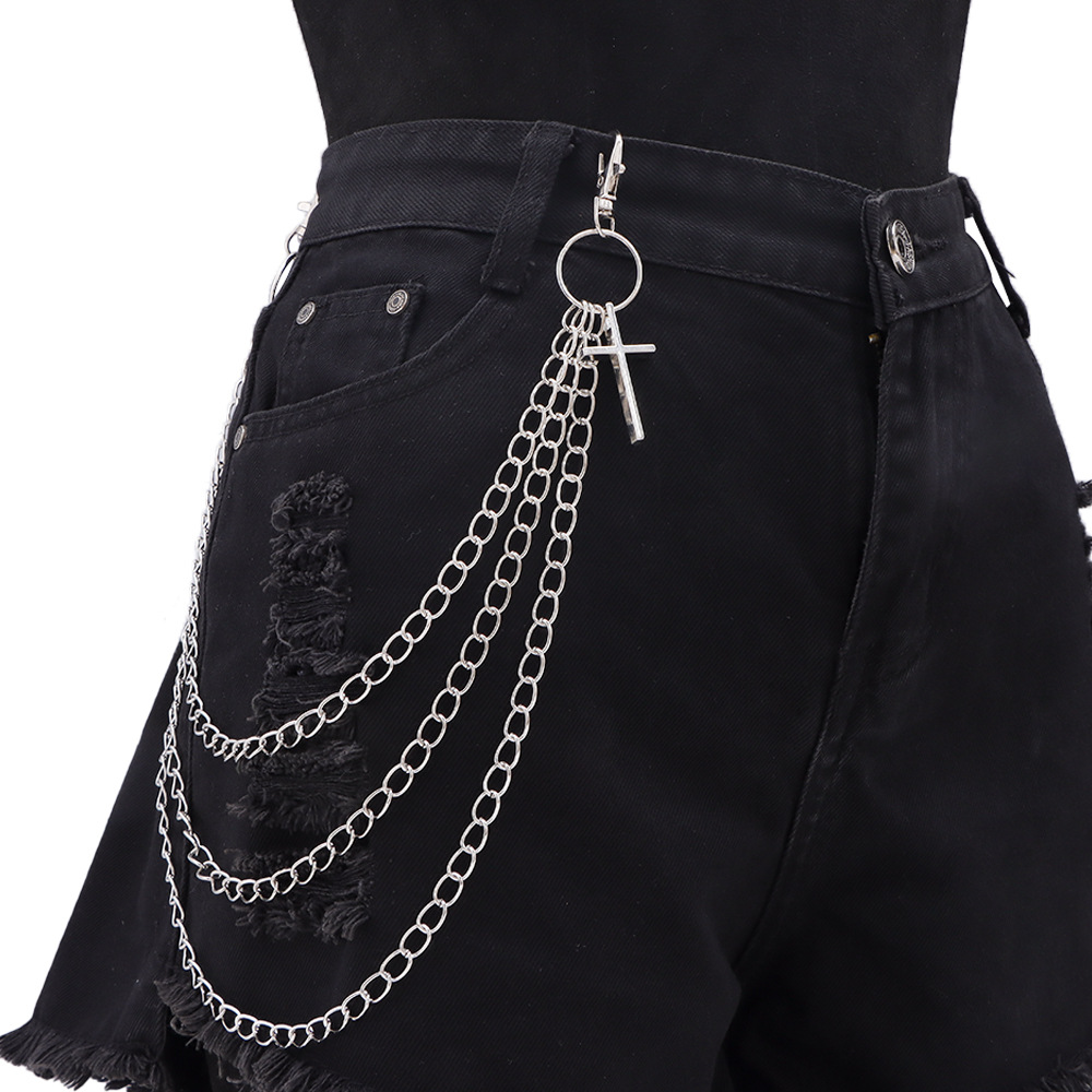 Minimalist High-End Feel Men's Personality Street Disco Pendant Cross Pants Chain Versatile Accessory_voghion.com