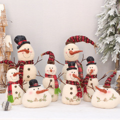 クリスマス麻布刺繍帽子かわいい雪だるま人形クリスマスプレゼント装飾品