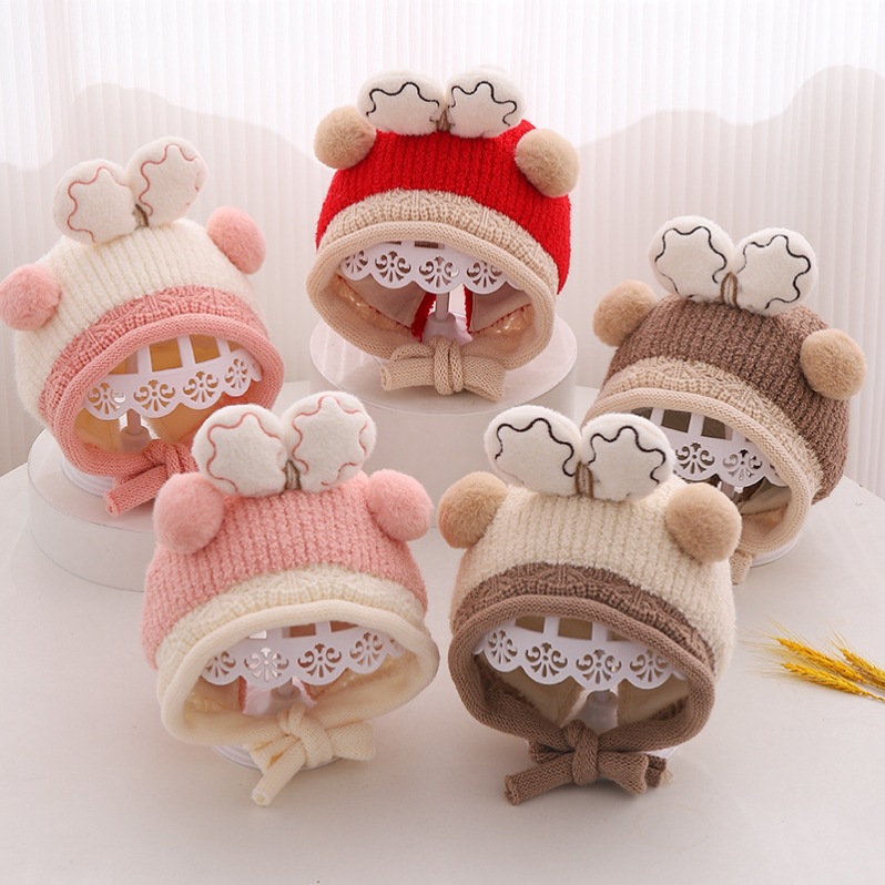 Sombreros para bebés otoño y invierno gorras para niños gorras para oídos para bebés princesas nuevas gorras hechas a mano