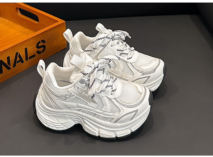Breathable Double Mesh Kids Sneakers Lightweight Slip-on Trainers_voghion.com