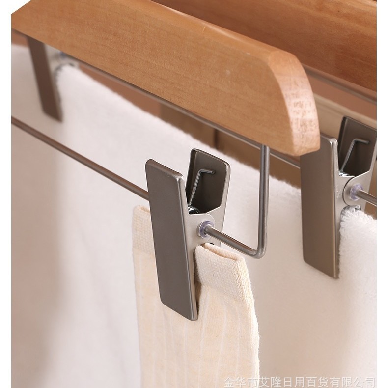 Fábrica directa de alta calidad de madera maciza pantalones rack adulto color madera pantalones clip pantalones percha falda clip pantalones colgador