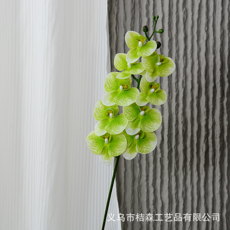Flores de alta calidad 9 cabezas 7 cabezas 5 cabezas orquídeas mariposa sensación realista tela de seda de película flores falsas decoración de boda nórdica