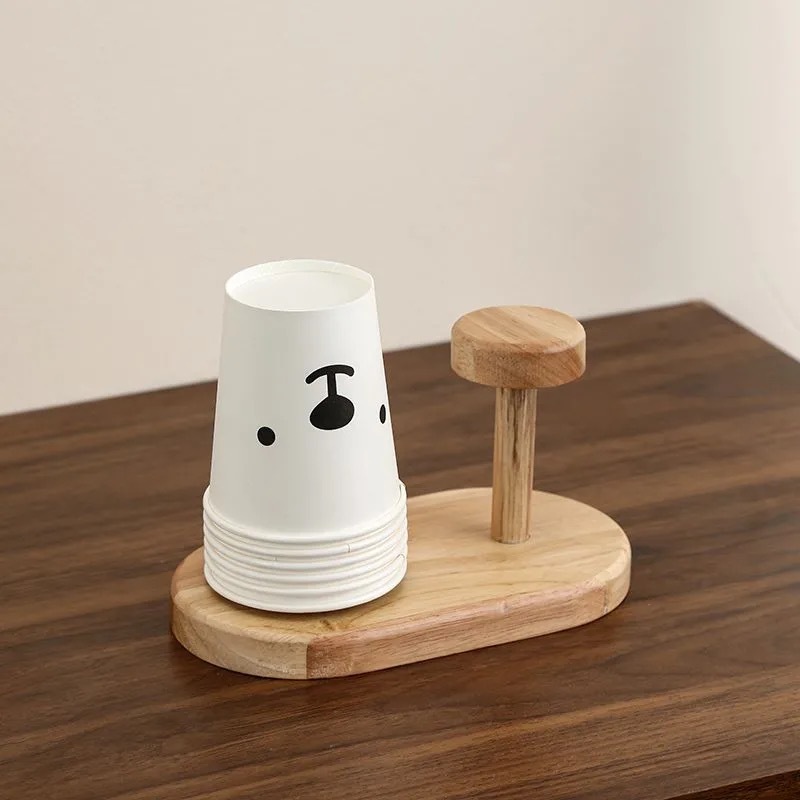 soporte de tazas de mesa para almacenar estantes de artículos, tazas desechables, tazas de café, tazas de té, tazas de agua, soporte de tazas de papel comercial en la mesa