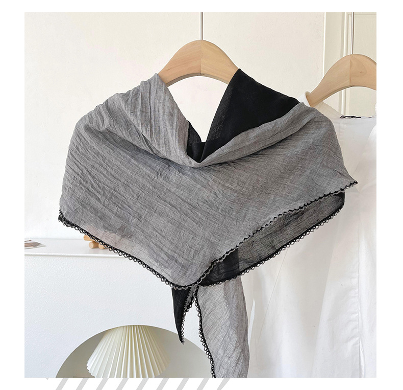 Women's Simple Style Color Block Cotton And Linen Scarf display picture 4