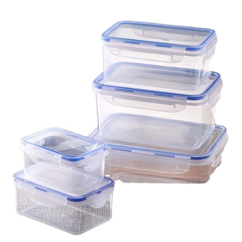 长方形塑料保鲜盒透明食品级密封盒冰箱五谷杂粮收纳盒厨房储物盒