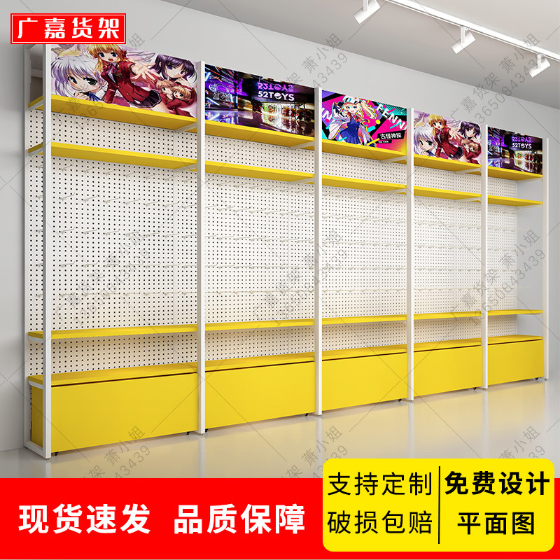 动漫潮玩谷子店货架手办盲盒二次元吧唧卡牌展示架动漫周边陈列架