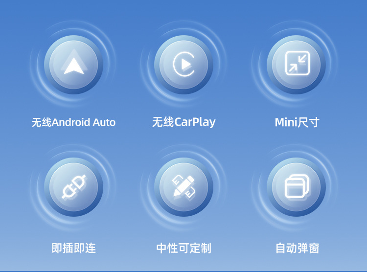 Cross-Border Bluetooth Wired Carplay to Wireless Two-In-One Android Auto Android Box Car Conversion Box