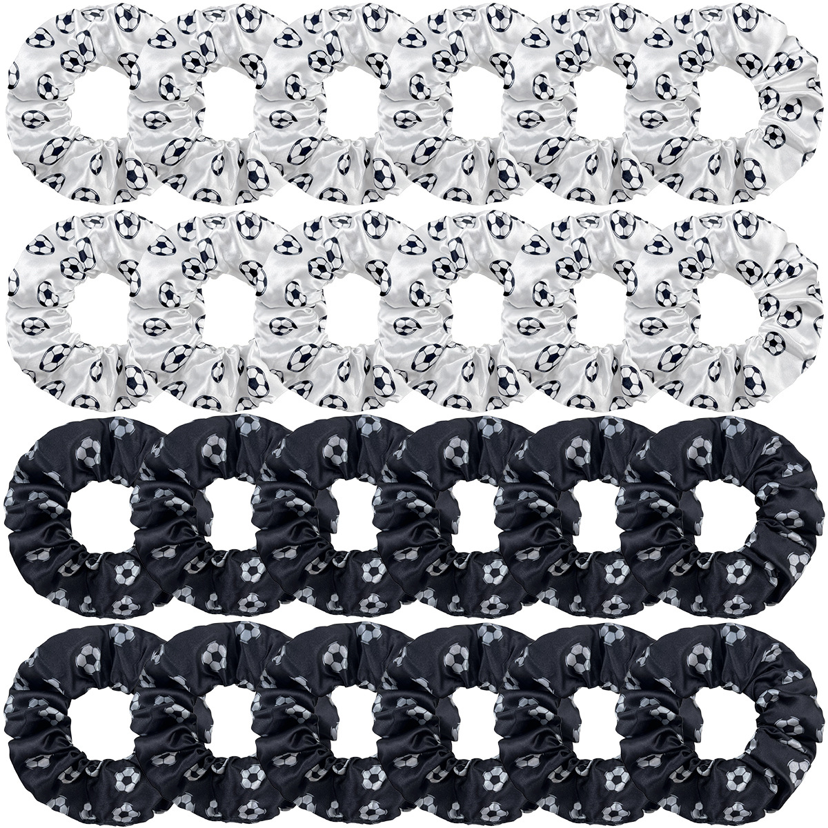 欧美跨境爆款印花篮球足球垒球大肠圈 布艺发圈批发来图来样制作