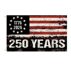 跨境货源旗帜户外250 Years Anniversary Flag5X3FT大旗工厂