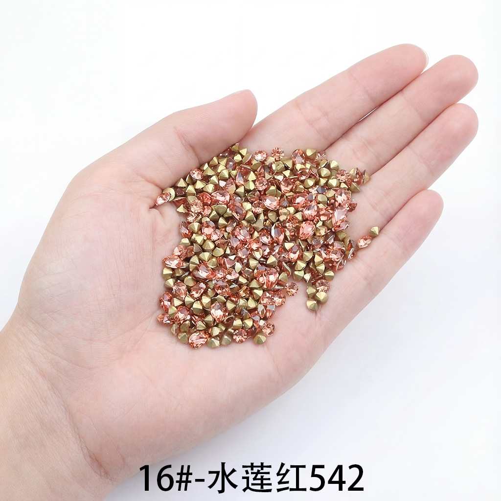 13 # -18 # taladro rojo claro de manicuras taladro montado hecho a mano accesorios de joyería DIY fábrica directa