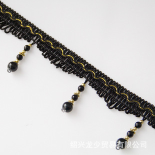 Curtain Accessories and Materials Classic Plastic Pearl Pendant Decorative Edge Pom-Pom Tassel In-Stock Small Pendant Fabric Strap Universal