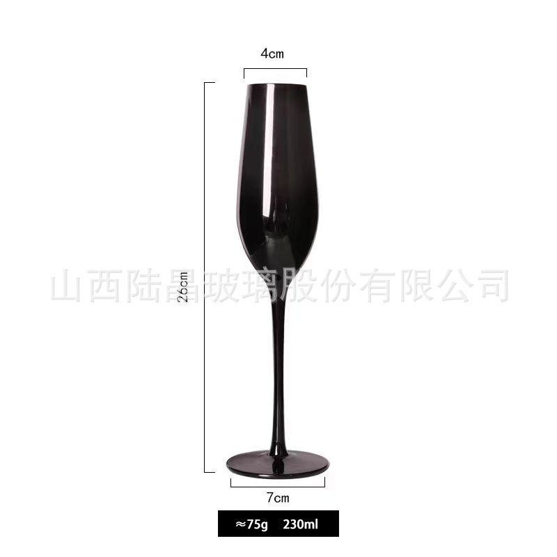 Copa de champán negro