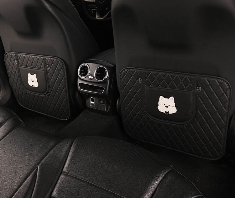 West Highland Quilted Embroidered Car Seat Back Anti-Kick Pad, Seat Anti-Stain Pad, Direct Sales from the Manufacturer, Cross-Border Products, Anti-Collision