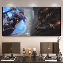 英雄联盟LOL挂画客厅房间电竞酒店网吧装饰画瑞文亚索金克丝游戏