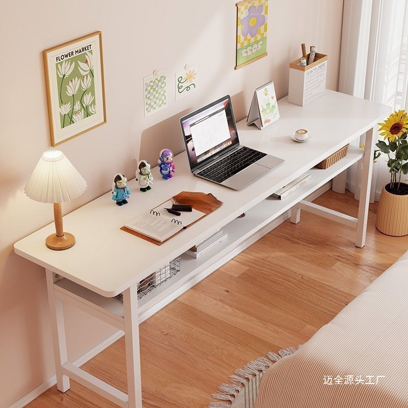 窄款桌子学生书桌长方形简易桌子出租屋工作台靠墙出租屋长条桌子