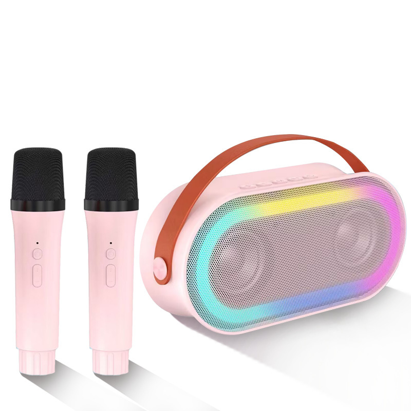 アマゾンで人気のBluetoothカラフルスピーカー、ワイヤレスマイク、ポータブル屋外歌唱一体型機器、卸売|undefined