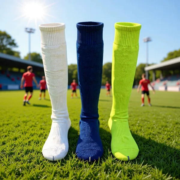Towel-Soled Long Football Socks, Moisture-Wicking, Non-Slip Sports Socks, Solid Color Over-The-Knee Children's Football Socks, Custom-Made by the Manufacturer