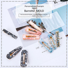 DIY Silicone Hairpin Mold Custom Personality Hairpin Mold for Girls, Geometric Droplet Hairpin Mold