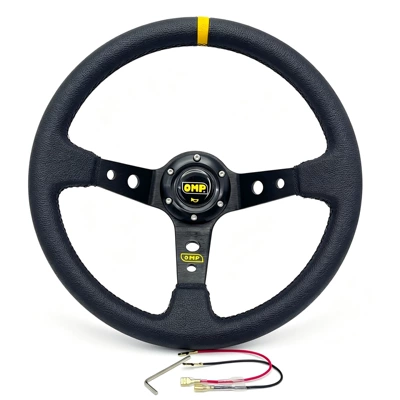 Car modification steering wheel 14inch PVC personalized racing steering wheel 350mm lychee pattern universal racing wheel
