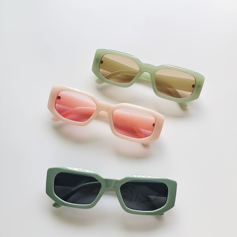 45g Weight Full Frame Glasses Structure Streetwear Solid Color UV400 Protection Resin Square Full Frame Women's Sunglasses