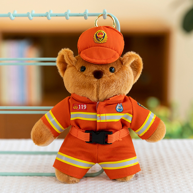 Uniforme de policía de emergencia de bomberos de policía Teddy Bear muñeca Jewel muñeca juguete de peluche regalo