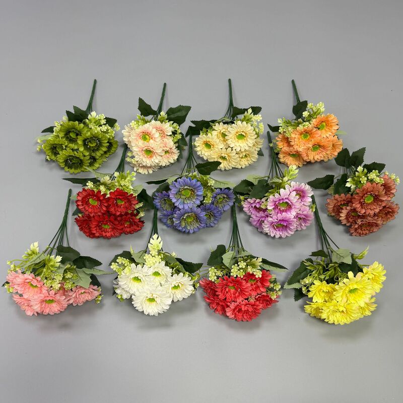 Simulated 7-Headed Gerbera Gerbera Small Bouquet Daisy Home Wedding Decoration Ornaments High-End Shooting Guide Simulated 7-Headed Gerbera Gerbera Small Bouquet Daisy Home Wedding Decoration Ornaments High-End Shooting Guide