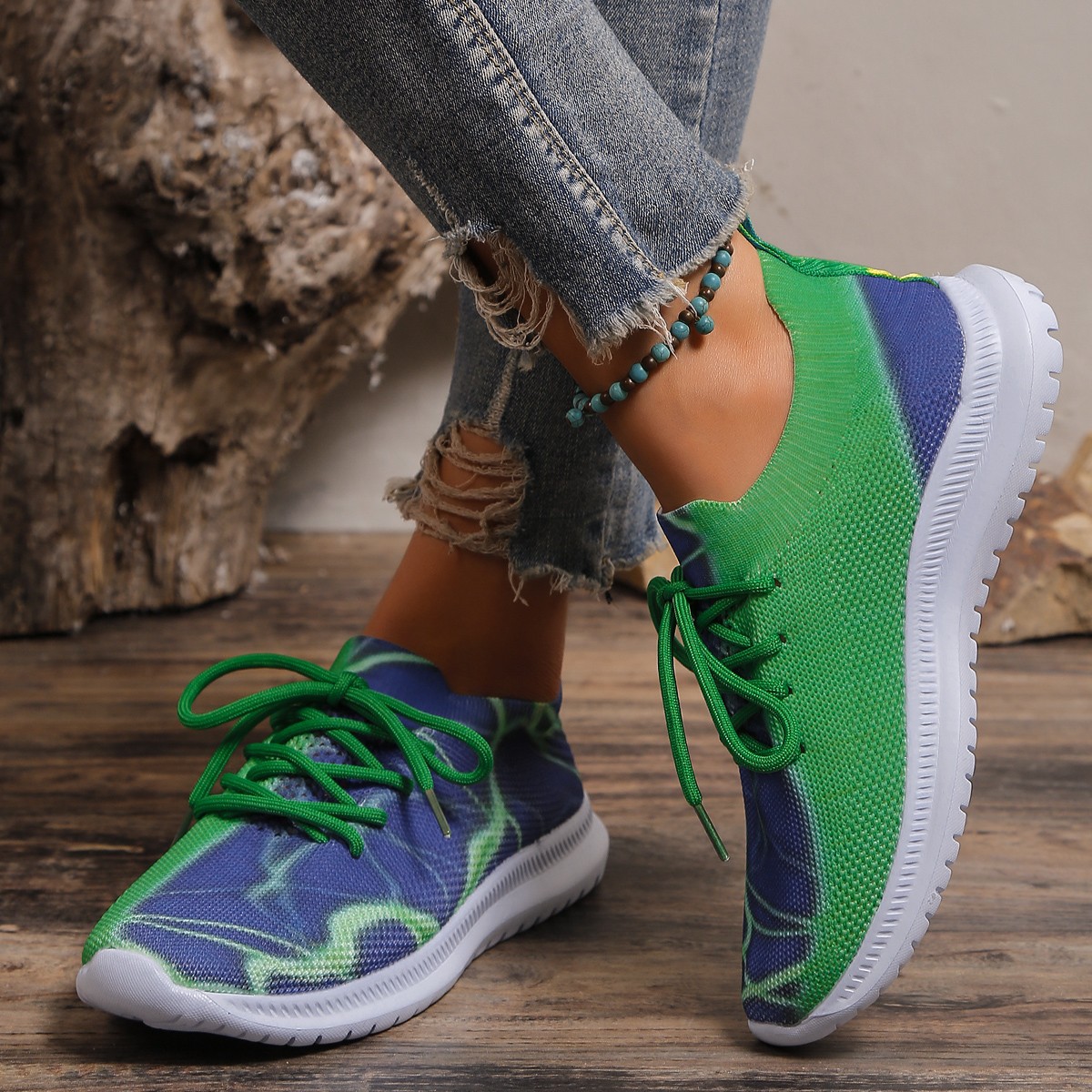 Women's Slip On Fashion Print Canvas Sneakers Low Top Casual Non Slip Lightweight Women Comfy Walking Flat Shoes_voghion.com