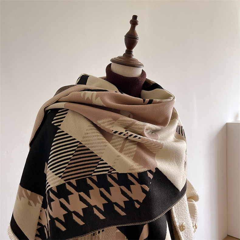 Bufanda de invierno para mujer, chal elegante con flecos y suave_voghion.com