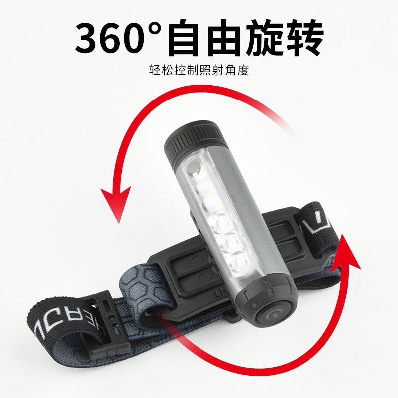 Nuevo mini faro transfronterizo TYPE-C recargable con múltiples fuentes de luz, faro de emergencia impermeable al aire libre, faro fuerte