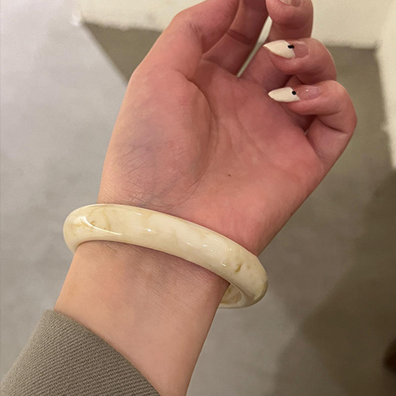 Nueva pulsera redonda manchada china moda celebridad de Internet con el mismo estilo pulsera de temperamento nicho retro joyería de alta gama al por mayor