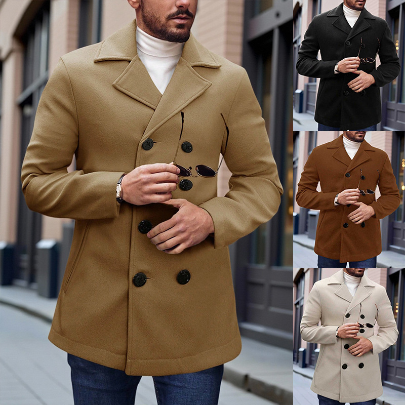 2025 Autumn/Winter Foreign Trade Cross-Border European And American Men's Woolen Coats Casual Business_voghion.com
