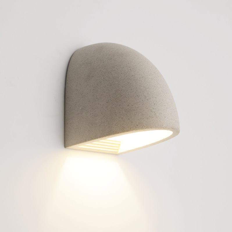 Nordic Minimalist Industrial Background Wall terrazzo wall lamp outdoor waterproof terrace villa courtyard fence cement wall lamp