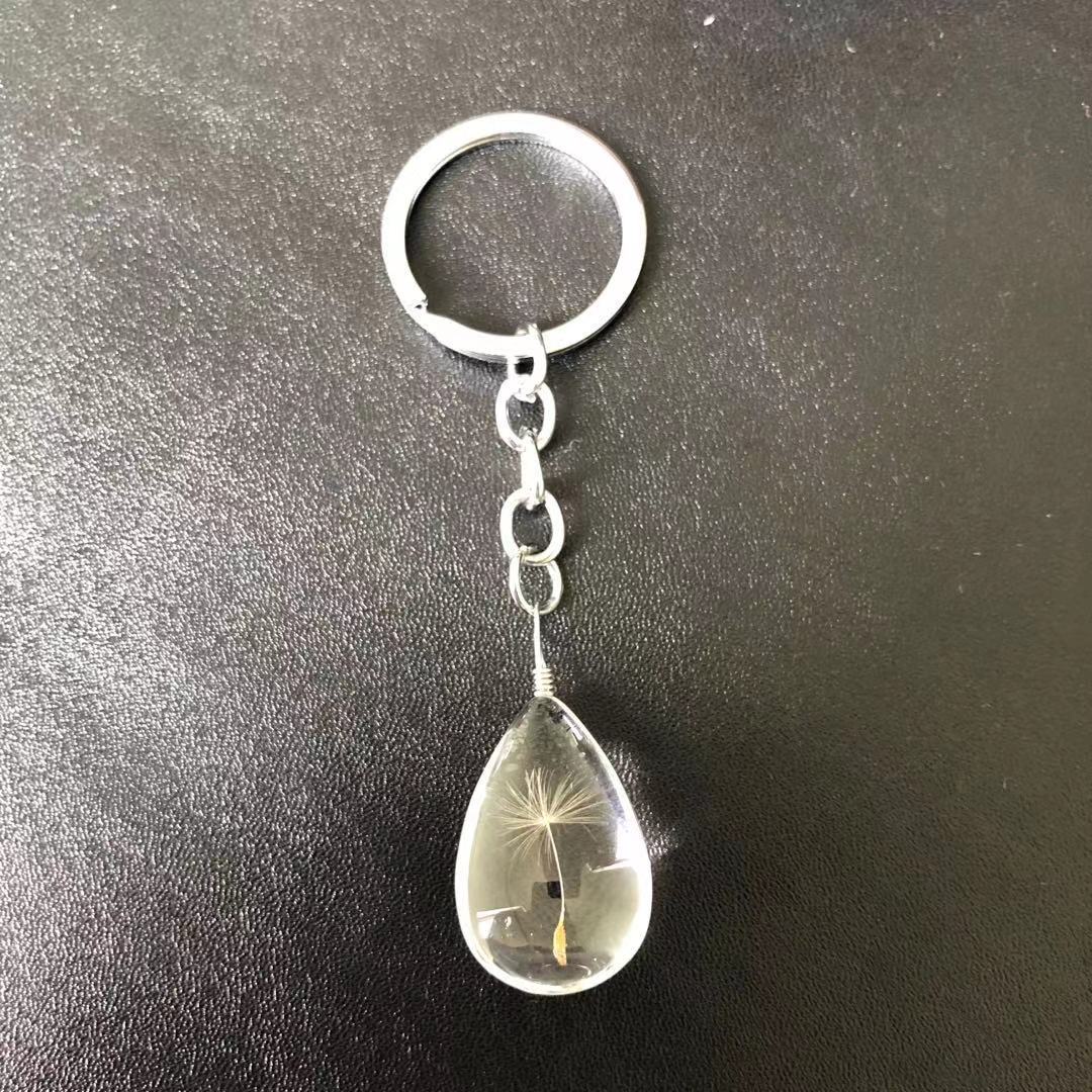 18g Weight Keychain Classification 1 Piece Quantity Holiday, Banquet, Daily Occasion Glass Material Floral Pattern Unisex Gender Pastoral Style Pastoral Floral Glass Unisex Keychain 1