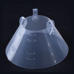 寵物斜紋伊麗莎白圈可配牽引繩防咬防舔保護頭套貓狗項圈廠家批發