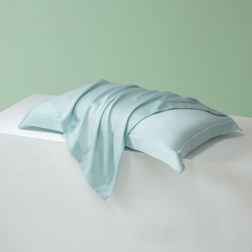 枕套纯色双拼纯棉100支长绒棉枕头套一对装一只装简约枕芯套