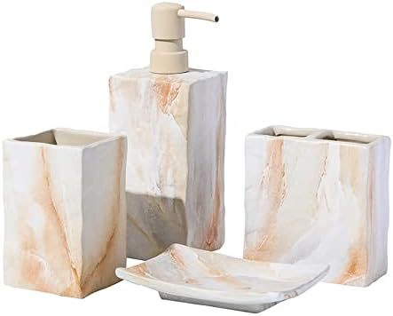 Juego de Accesorios de Baño Set de 4 Piezas de Cerámica, Decorativo, para Baño image 15