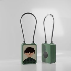 Smart fingerprint steel wire lock password lock for electric bike basket cabinet door box bag small lock helmet lock soft long rope lock