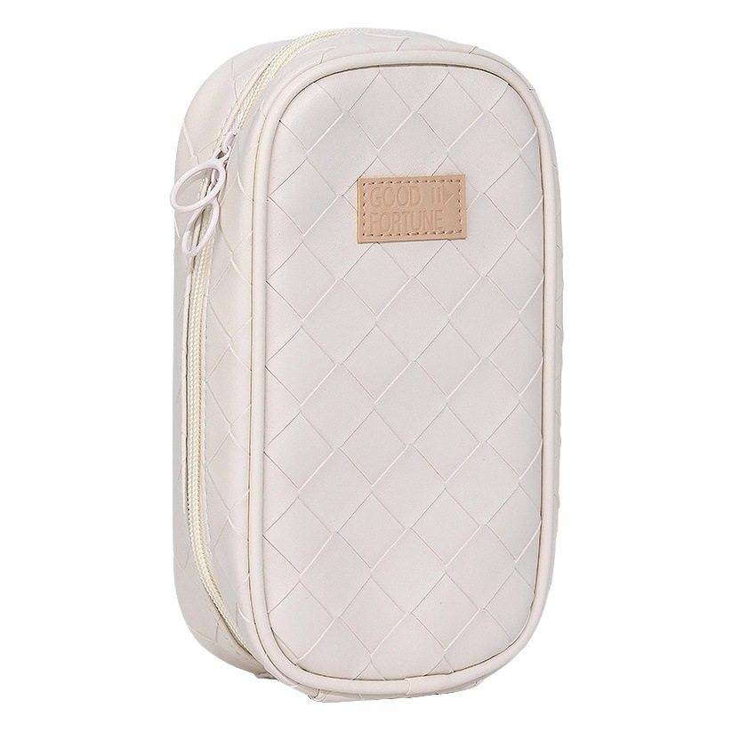 Caja de lápices de gran capacidad multifuncional caja de lápices portátil de alto aspecto caja de lápices tejida estilo coreano caja de papelería bolsa de almacenamiento de seis capas