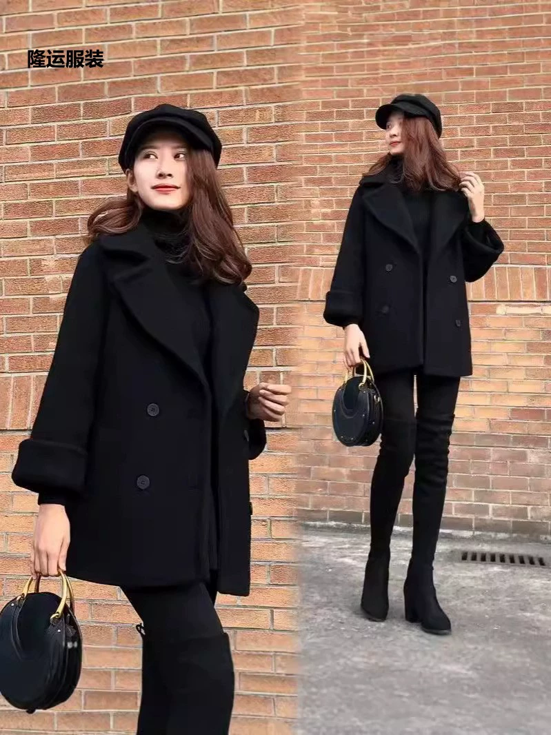 Демисезонное женское пальто‑пиджак из шерстяной смеси, стиль chanel, полупальто двубортное