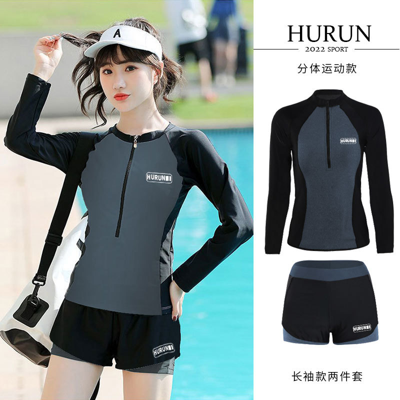 Huurun traje de baño las mujeres piscina especial profesional split boxeador 2022 nueva moda para adelgazar conservador aguas termales