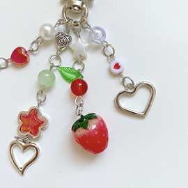 五角星扣串珠星星吊坠樱桃钥匙扣