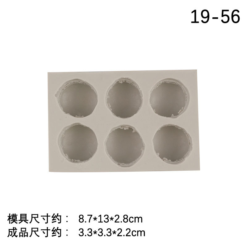 Nuevo 6-piece 3D macaron molde DIY jabón hecho a mano molde de comida de arcilla de silicona molde de hamburguesa